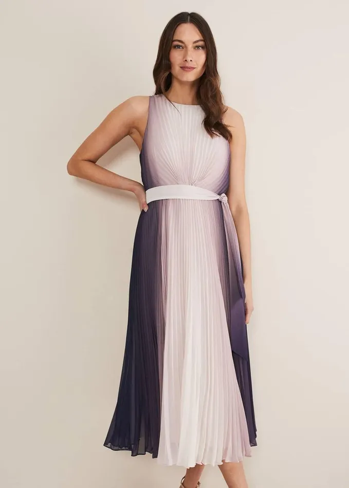Phase Eight Simara Ombre Dress Lattenavy Women Dresses