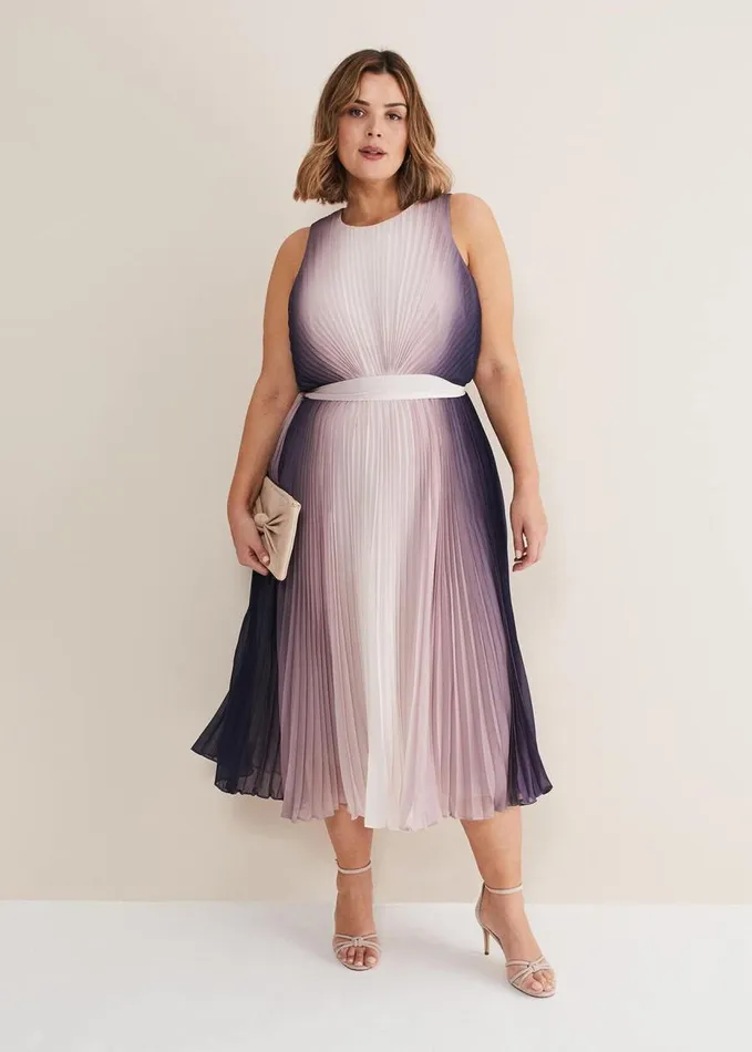 Phase Eight Simara Ombre Dress Lattenavy Women Dresses