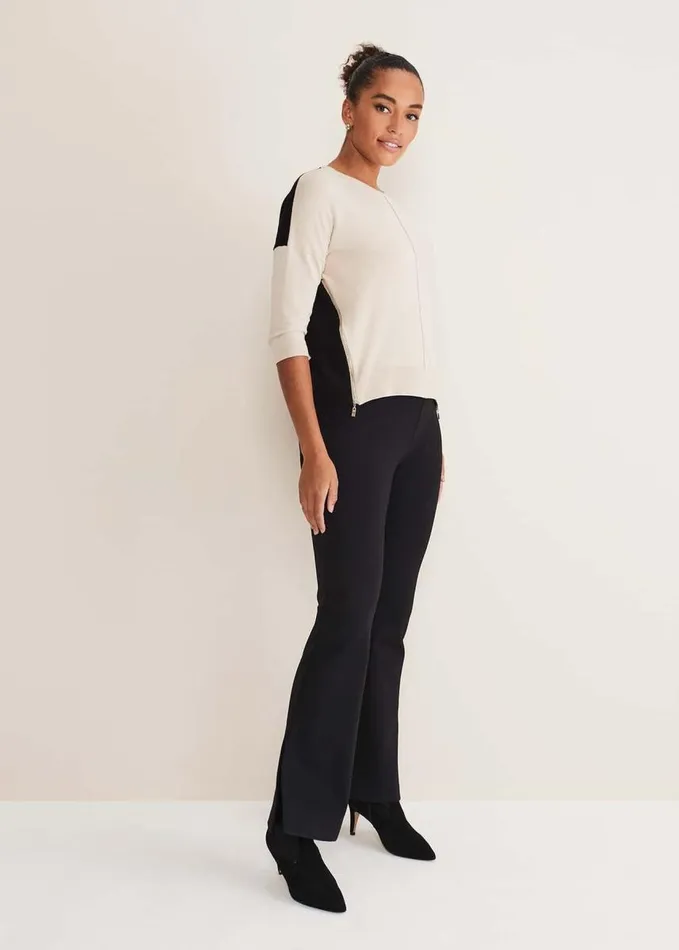 Phase Eight Skylar Colourblock Knit Blackstone Women Knitwear