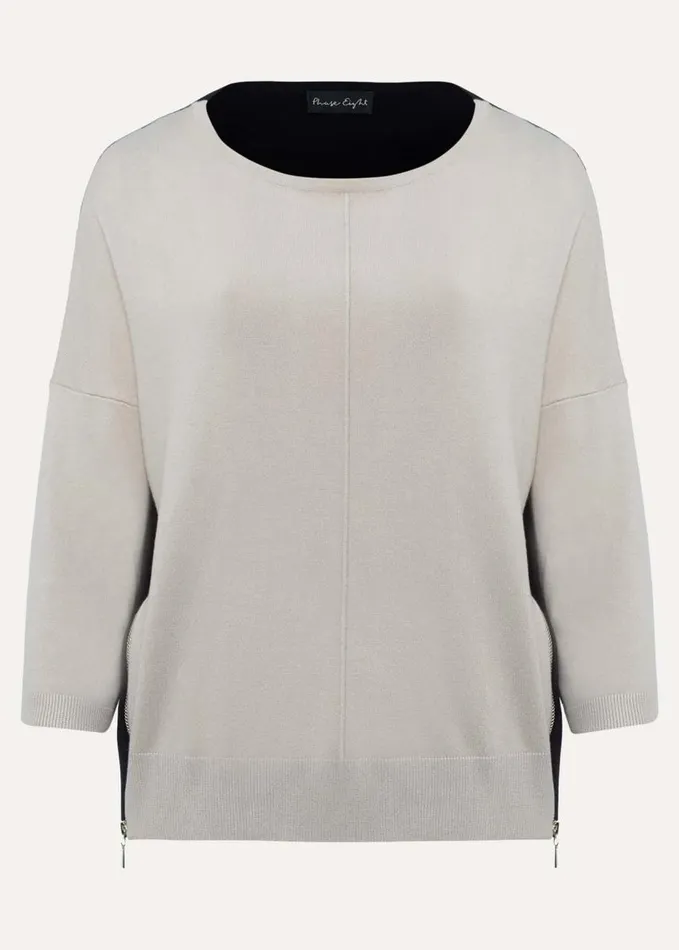 Phase Eight Skylar Colourblock Knit Blackstone Women Knitwear