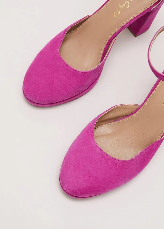 Phase Eight Suede Platform Shoes Pink Women Occasion Shoes