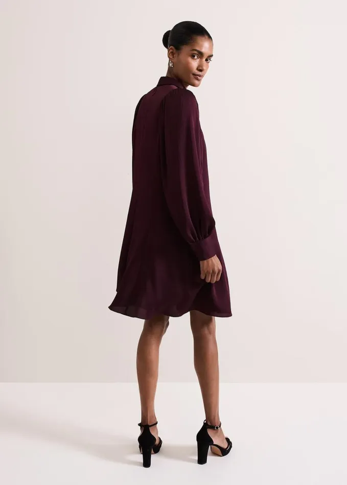 Phase Eight Tila Burgundy Embellished Shirt Dress Burgundy Women Dresses