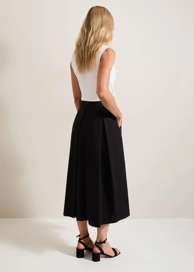 Phase Eight Trinity Pleated Skirt Black Women Skirts