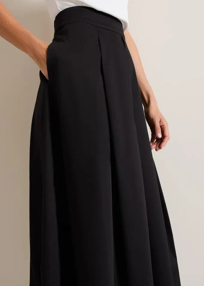 Phase Eight Trinity Pleated Skirt Black Women Skirts