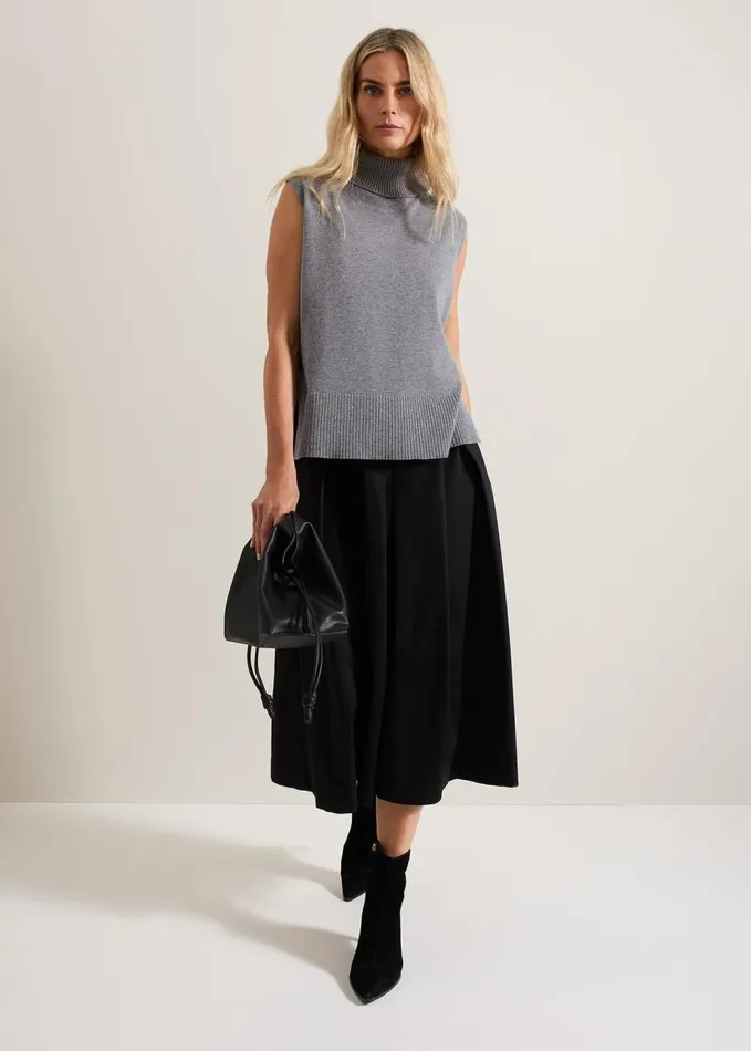 Phase Eight Trinity Pleated Skirt Black Women Skirts