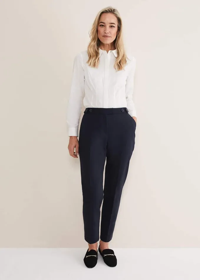 Phase Eight Ulrica Straight Leg Trousers Midnight Women Trousers