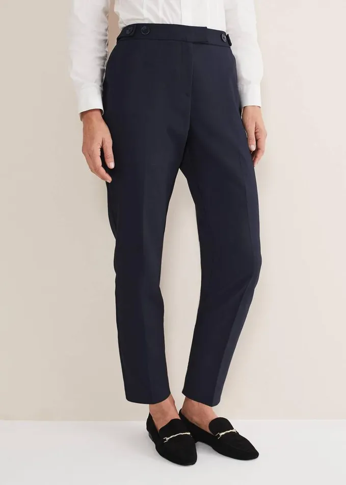 Phase Eight Ulrica Straight Leg Trousers Midnight Women Trousers