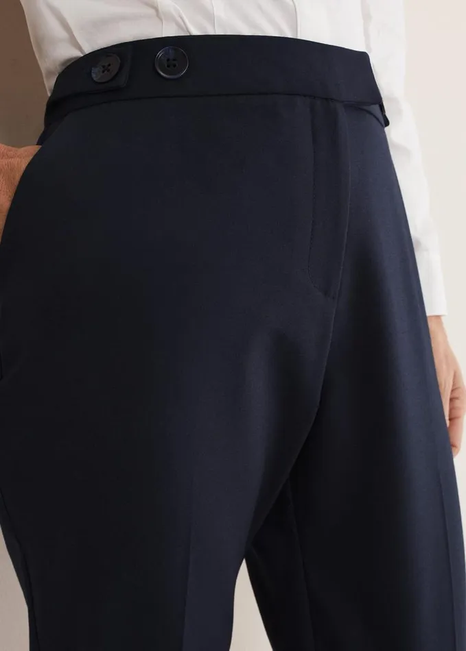 Phase Eight Ulrica Straight Leg Trousers Midnight Women Trousers