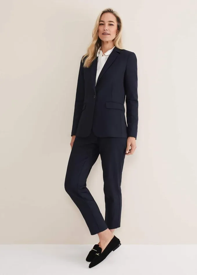 Phase Eight Ulrica Straight Leg Trousers Midnight Women Trousers