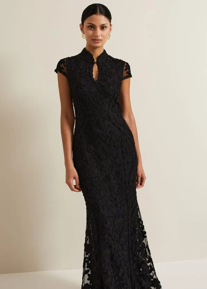 Phase Eight Wenda Tapework Maxi Dress Multicoloured Women Dresses