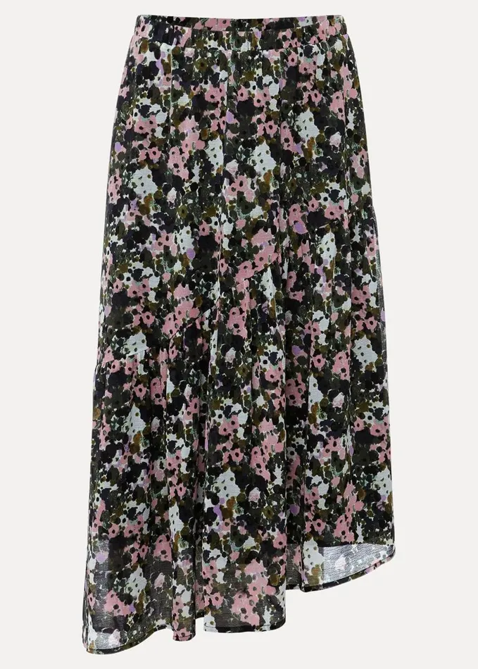 Phase Eight Zowena Floral Tiered Midi Skirt Multicoloured Women Skirts