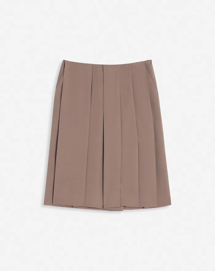 Pleated Culotte Marron Glace Women Lanvin Skirts and Shorts
