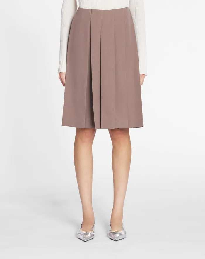 Pleated Culotte Marron Glace Women Lanvin Skirts and Shorts