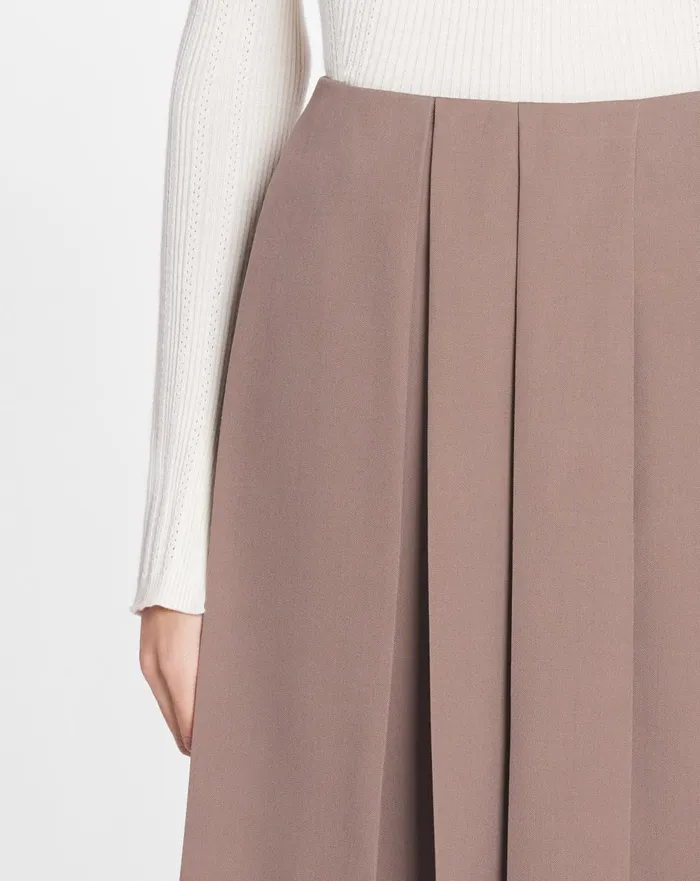 Pleated Culotte Marron Glace Women Lanvin Skirts and Shorts