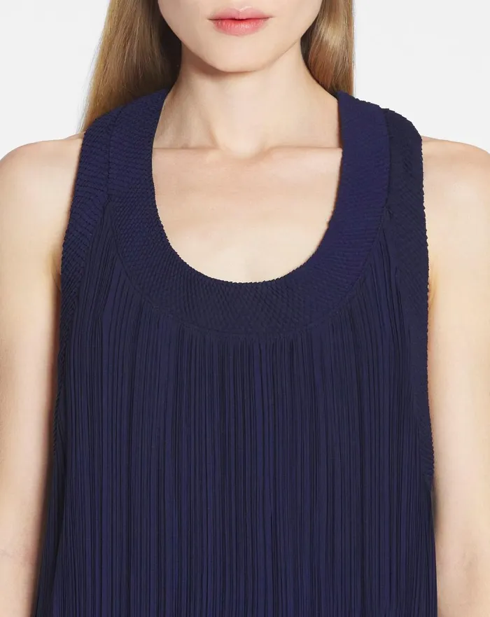 Pleated Midi Dress Japanese Ink Women Lanvin Dresses