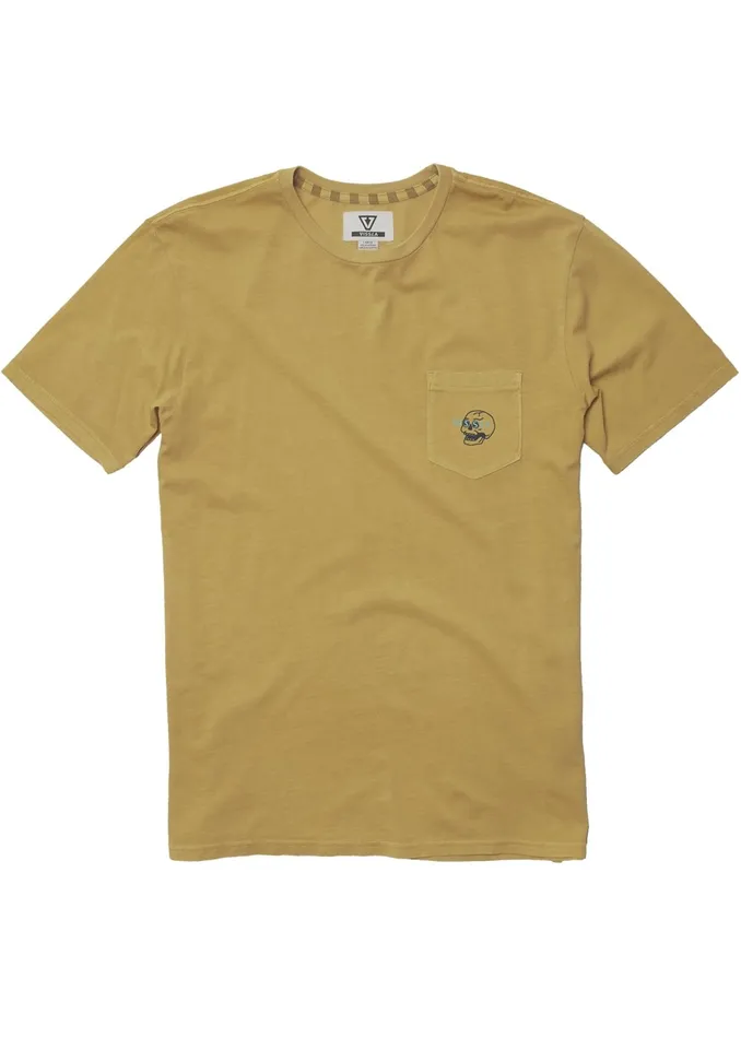 Premium Tees Skully Ss Pkt Tee OCHRE Vissla Men Premium Tees Skully Ss Pkt Tee OCHRE Vissla Men