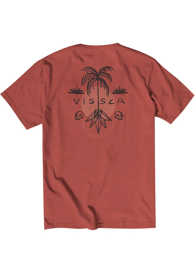 Premium Tees Vissla Men Above And Below Organic Tee Rusty Red