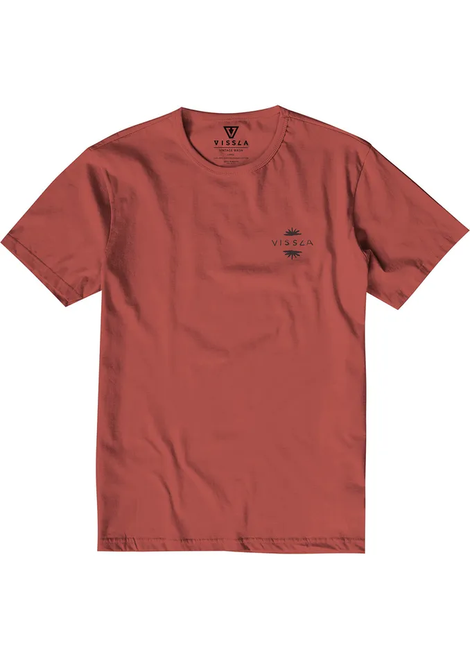 Premium Tees Vissla Men Above And Below Organic Tee Rusty Red Premium Tees Vissla Men Above And Below Organic Tee Rusty Red