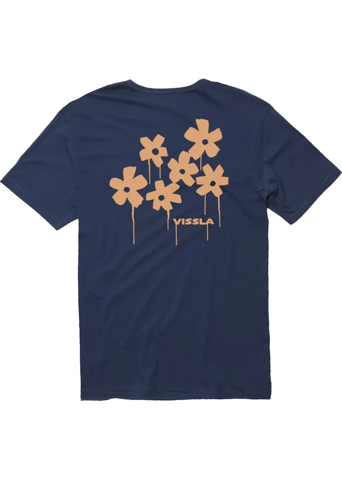 Premium Tees Waterlogged Organic Pkt Tee Dark Denim Vissla Men