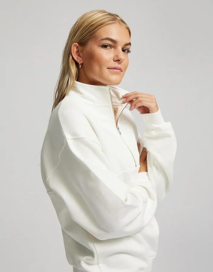 Quarter Zips Organic Quarter Zip 8211 Desert Khaki Colorfulstandard Women