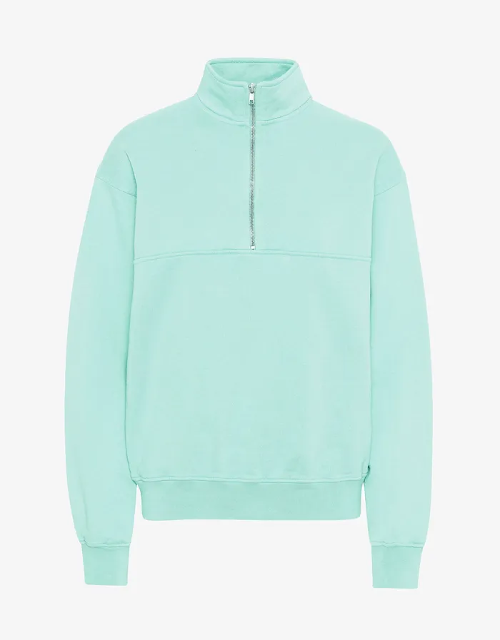 Quarter Zips Organic Quarter Zip 8211 Light Aqua 8211 Colorfulstandard Men
