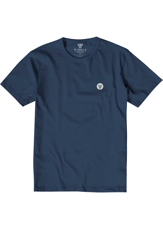 Raditude Organic Tee Dark Denim Premium Tees Vissla Men Raditude Organic Tee Dark Denim Premium Tees Vissla Men