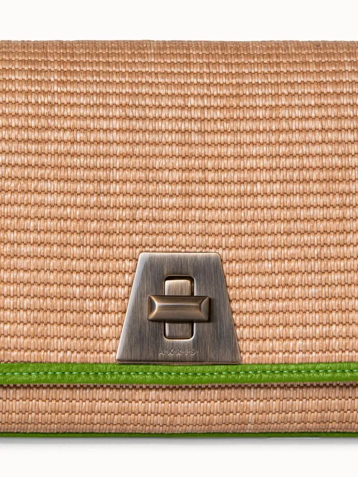 Raffia Crossbody Bag Camelleaf Women Akris Shoulder Bags