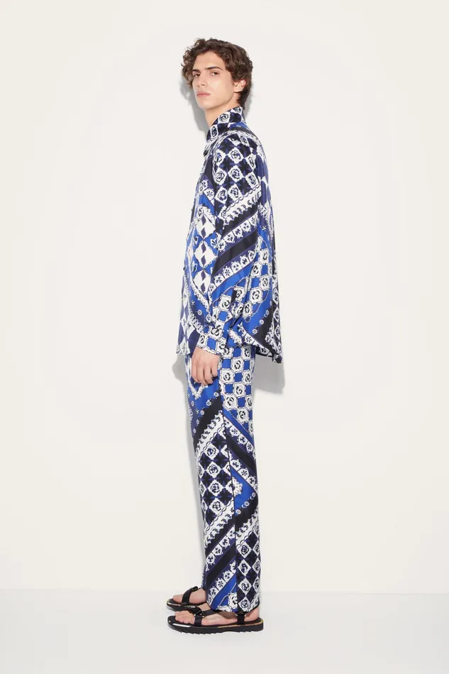 Ready To Wear Men PUCCI FestaPrint SilkTwill Trousers