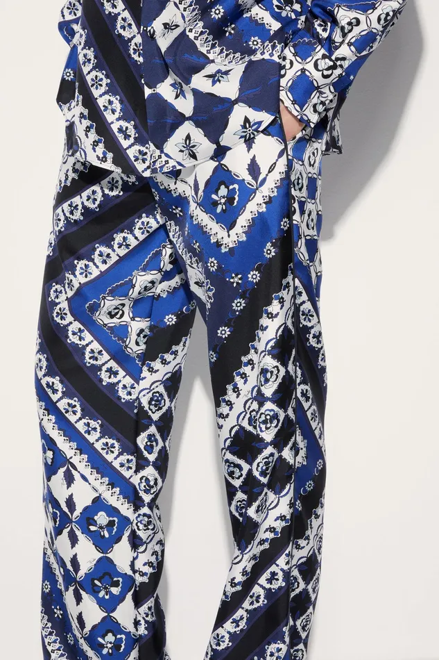Ready To Wear Men PUCCI FestaPrint SilkTwill Trousers