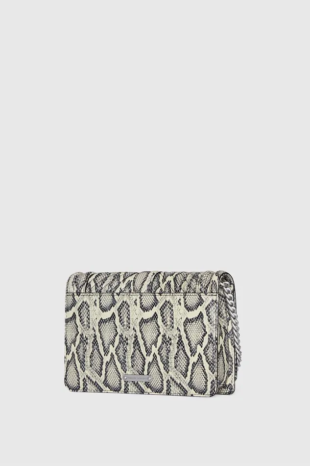 Rebecca Minkoff Chevron Quilted Small Love Crossbody Blackwhite Women Crossbody Bags
