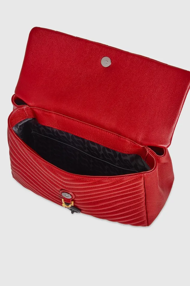 Rebecca Minkoff Edie Large Top Handle Shoulder Seduction Red Women Top Handle Bags