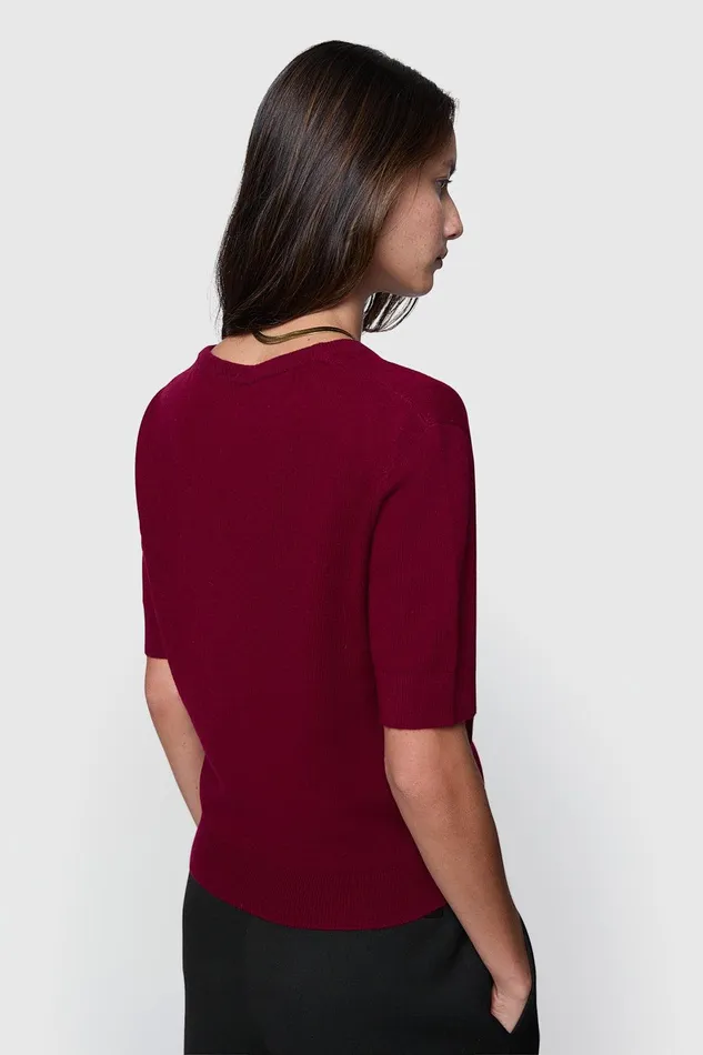 Rebecca Minkoff Haven V Neck Sweater Lacquer Women Sweaters and Sweatshirts