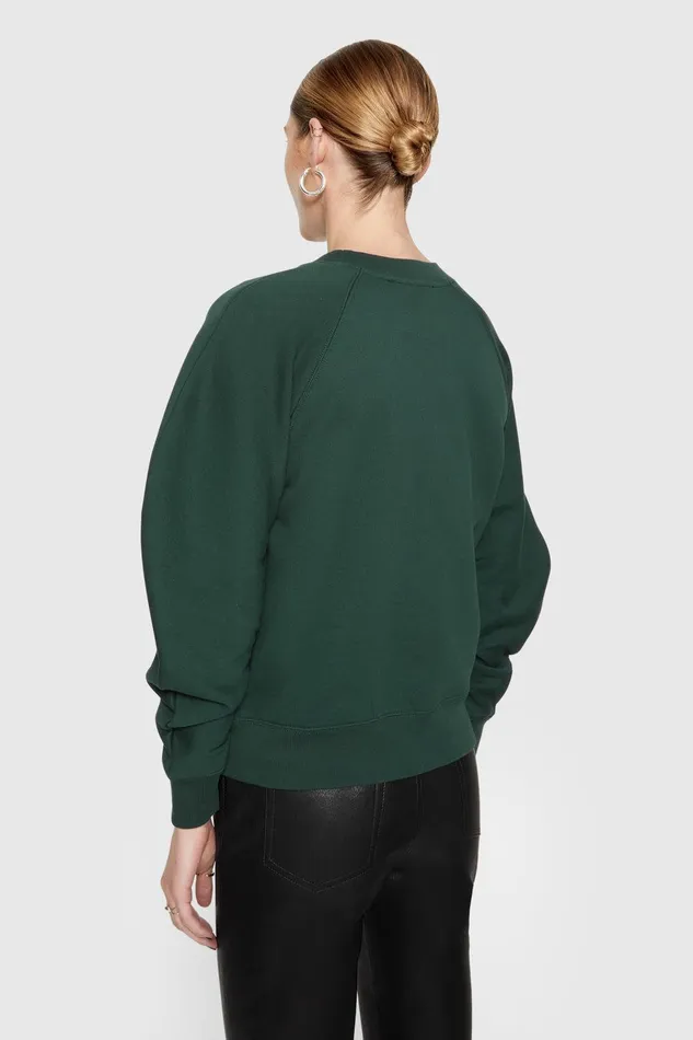 Rebecca Minkoff Joan Sweatshirt Deep Jade Women Tops