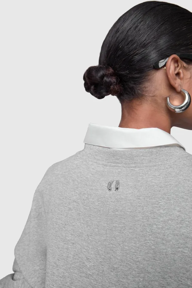 Rebecca Minkoff Leon Sweatshirt Heather Grey Women Sweaters and Sweatshirts