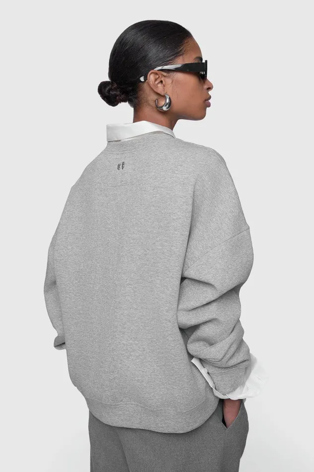 Rebecca Minkoff Leon Sweatshirt Heather Grey Women Sweaters and Sweatshirts