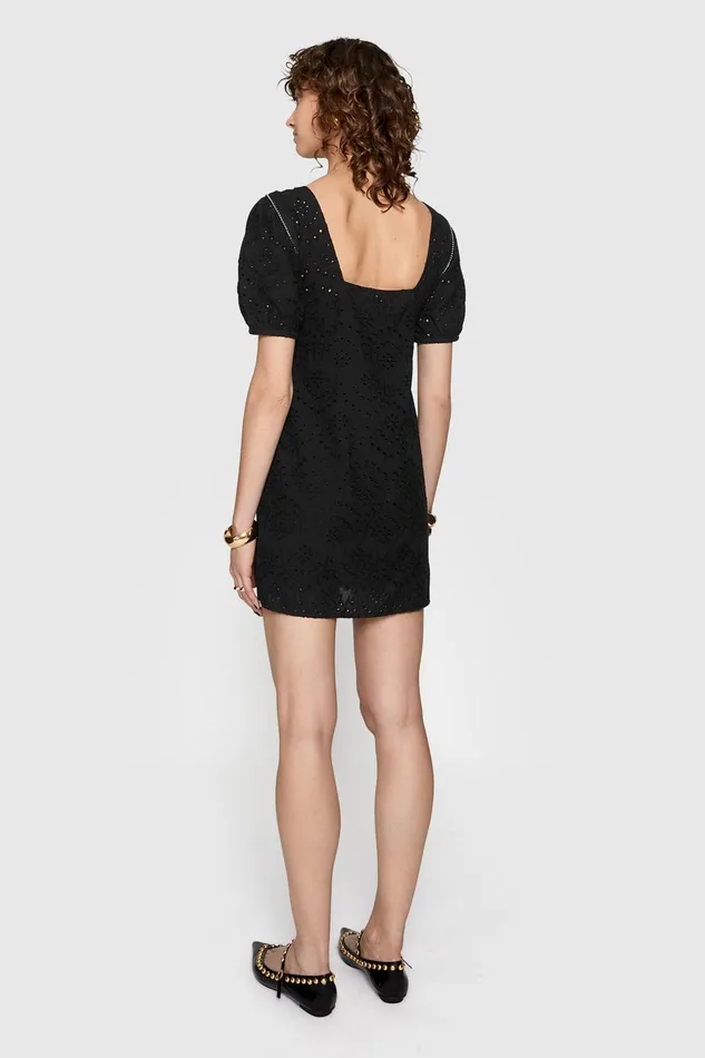 Rebecca Minkoff Lincoln Eyelet Dress Black Women Dresses