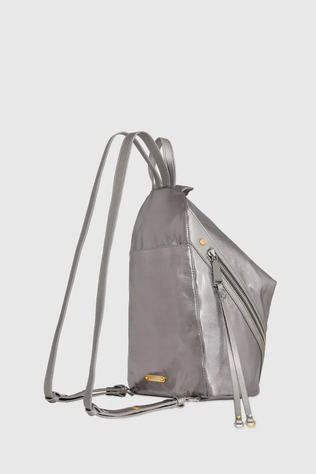 Rebecca Minkoff Nylon Medium Zip Julian Backpack Anthracite Women Backpacks