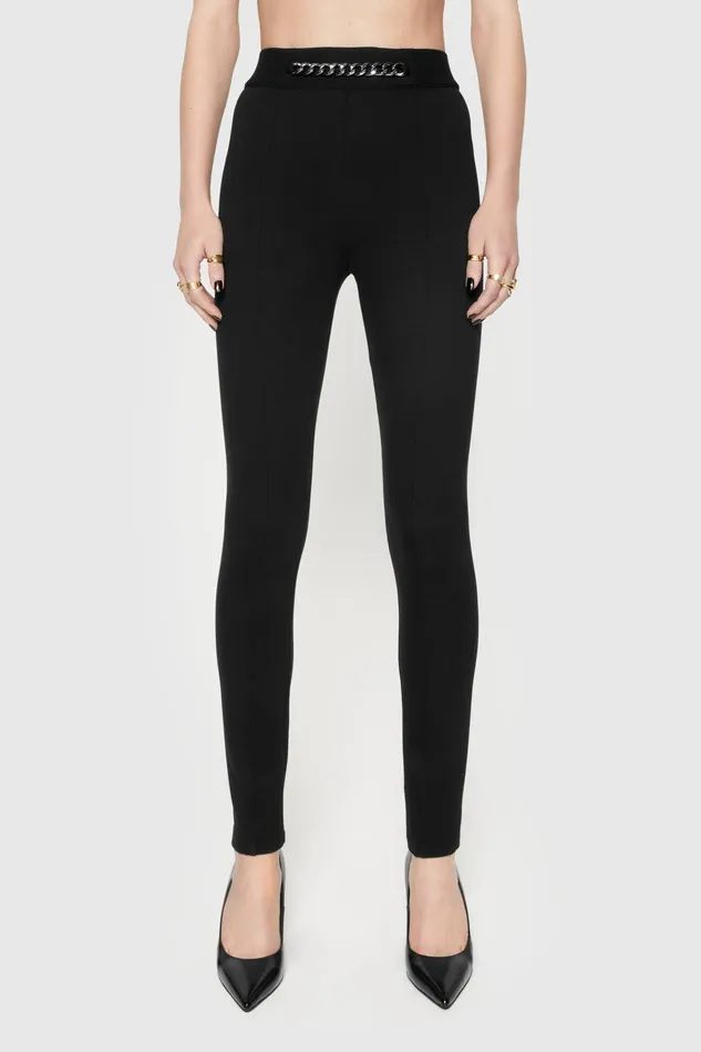 Rebecca Minkoff Sienna Chain Embellished Legging True Black Women Bottoms