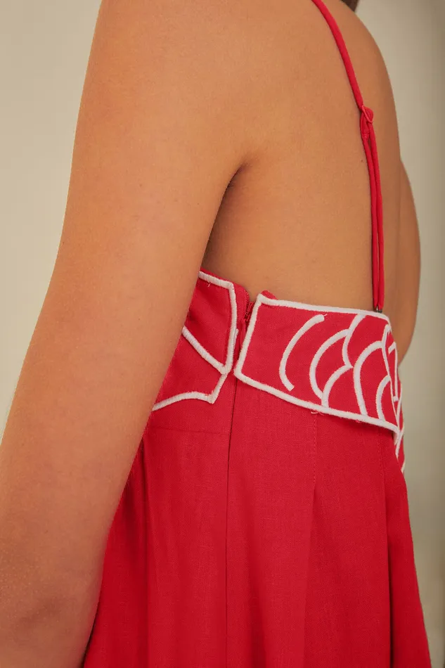 Red Fish Top Maxi Dress Women Farm Rio Maxi Dresses