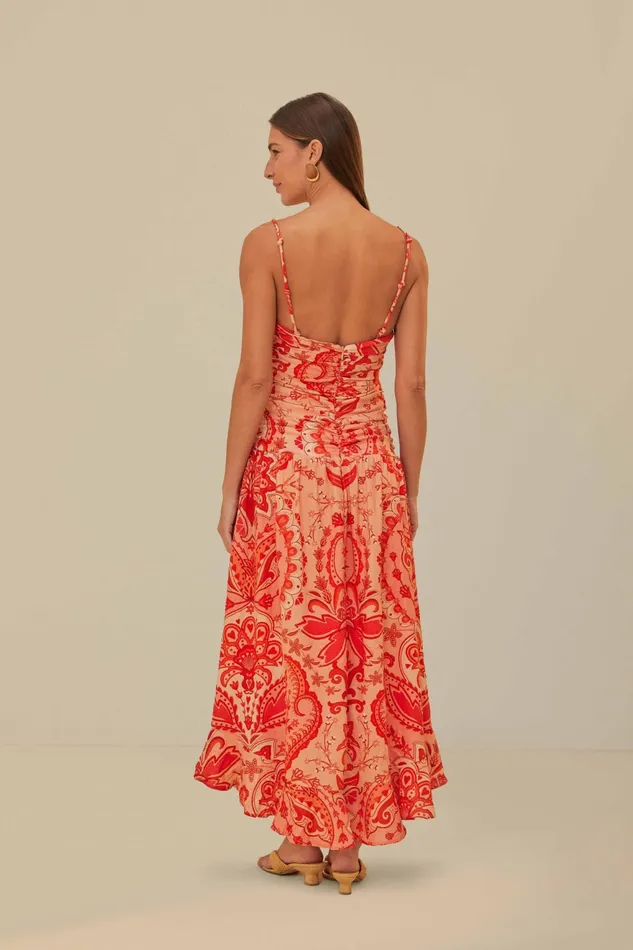 Red Jaipur Crossover Maxi Dress Women Farm Rio Maxi Dresses