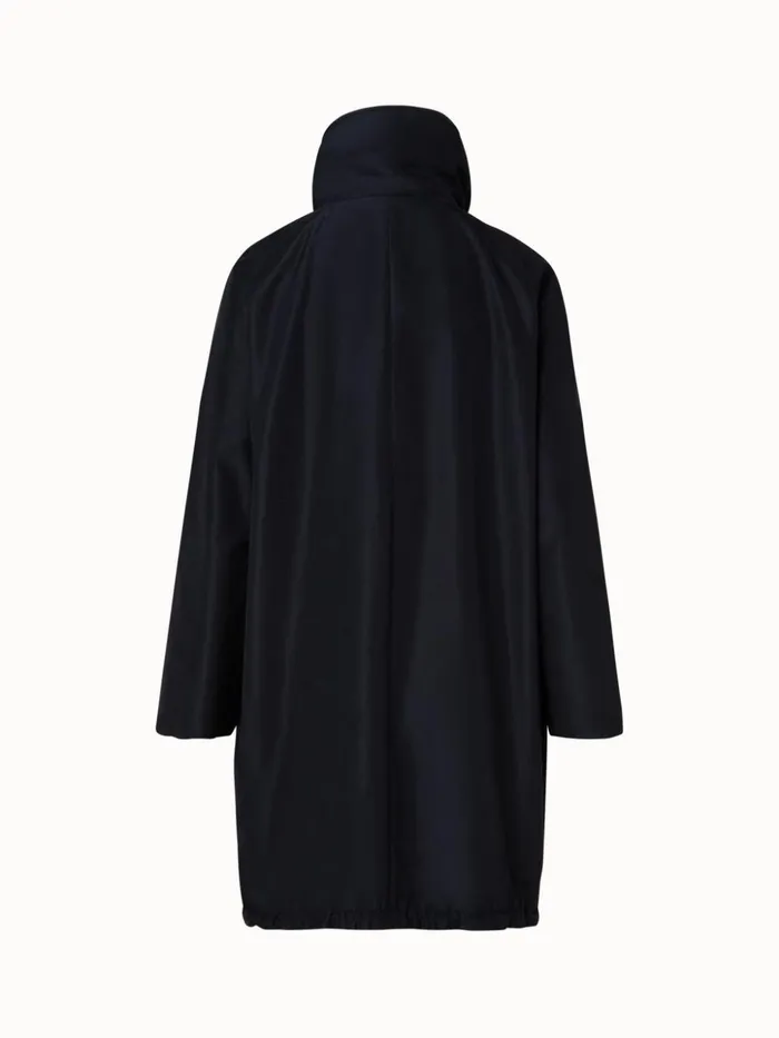Reversible Cashmere And Silk Parka Black Women Akris Cashmere