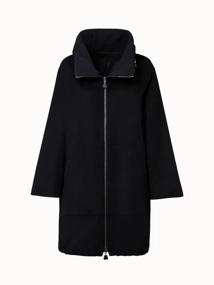 Reversible Cashmere And Silk Parka Black Women Akris Cashmere