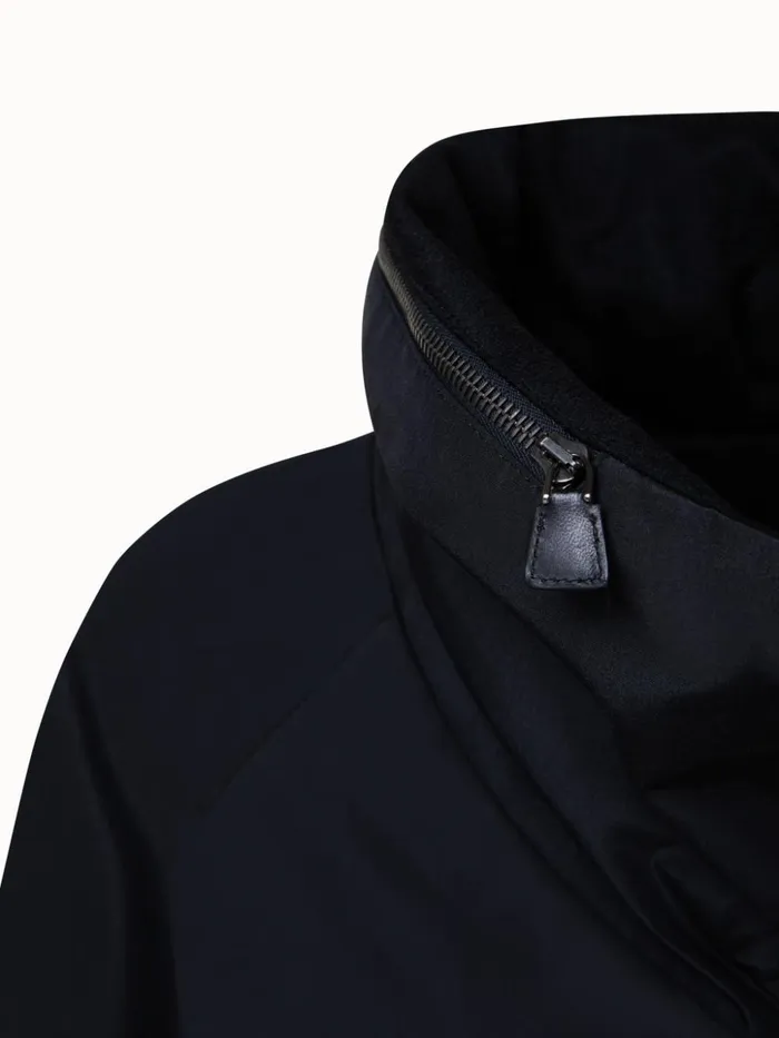 Reversible Cashmere And Silk Parka Black Women Akris Cashmere