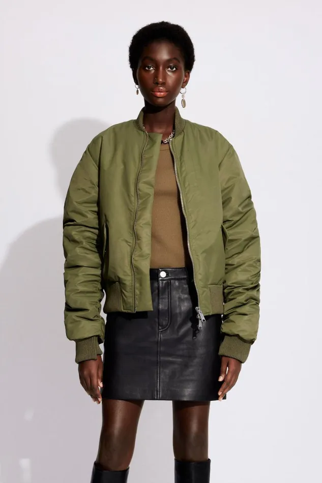 Reykjavik Bomber 8211 Olivine Women Won Hundred Coats Jackets and Blazers