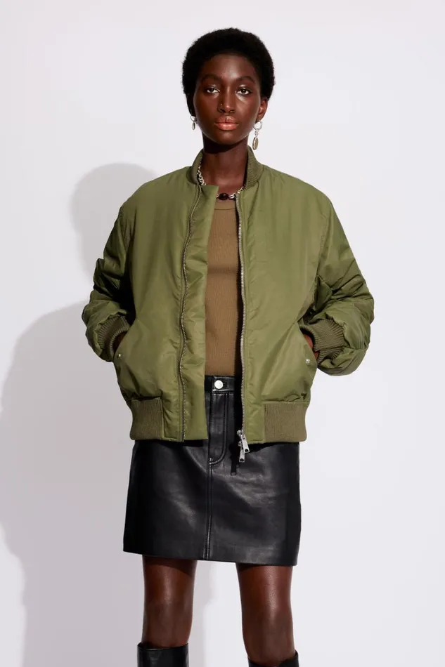 Reykjavik Bomber 8211 Olivine Women Won Hundred Coats Jackets and Blazers