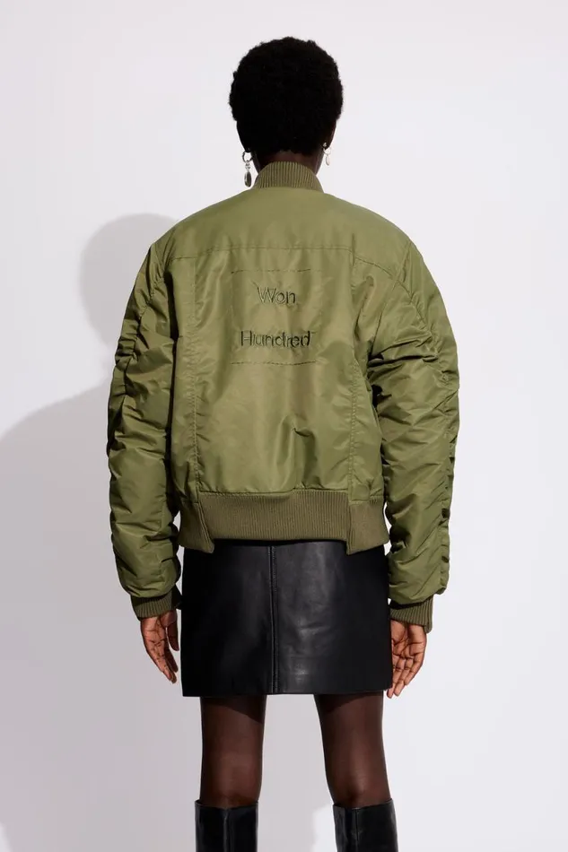 Reykjavik Bomber 8211 Olivine Women Won Hundred Coats Jackets and Blazers