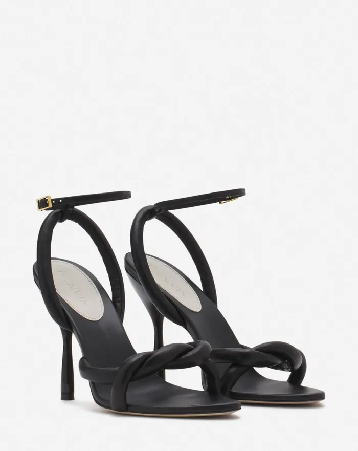 Rythms By Lanvin Leather Sandals Black Women Lanvin Sandals and Mules