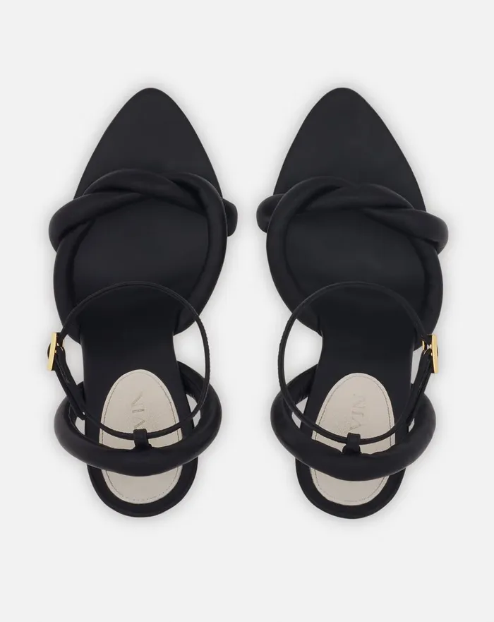 Rythms By Lanvin Leather Sandals Black Women Lanvin Sandals and Mules