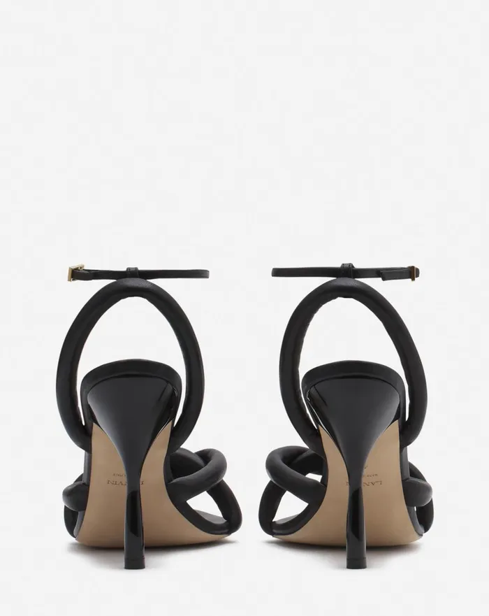 Rythms By Lanvin Leather Sandals Black Women Lanvin Sandals and Mules