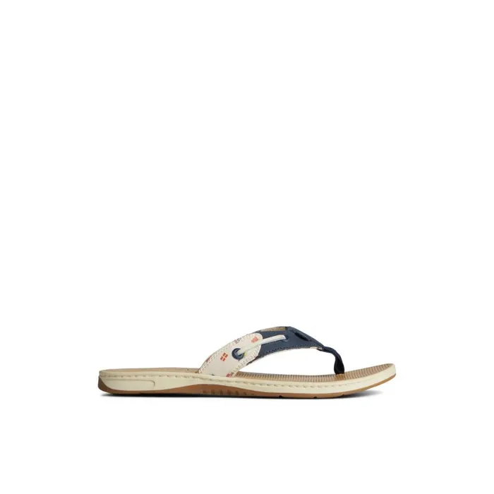 Sandals Women Sperry Seafish Nautical Flip Flop White